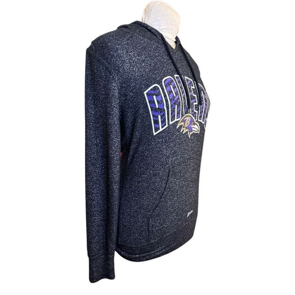 Baltimore Ravens NFL Soft Hooded Pullover Sz. S Grey Zebra Print Football - Picture 4 of 6